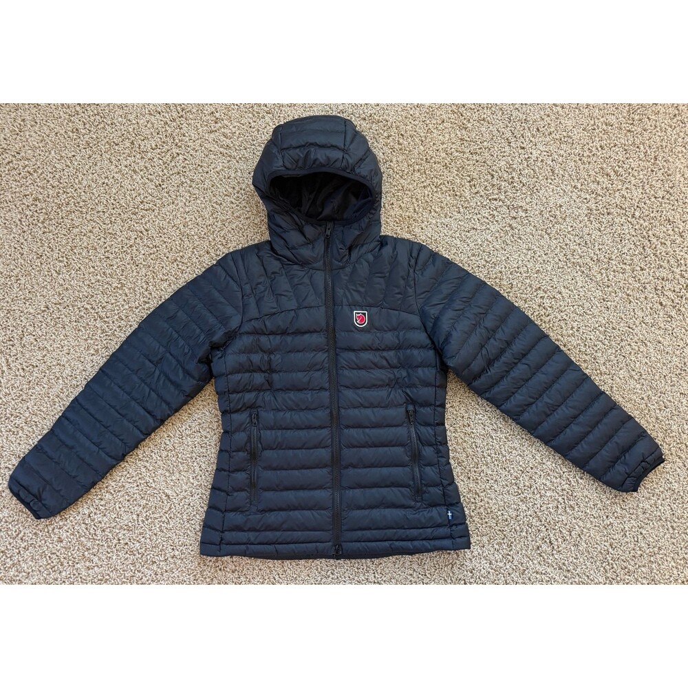 Fjallraven Expedition Latt Hoodie Packable Quilted Insulated Black Jacket Size S